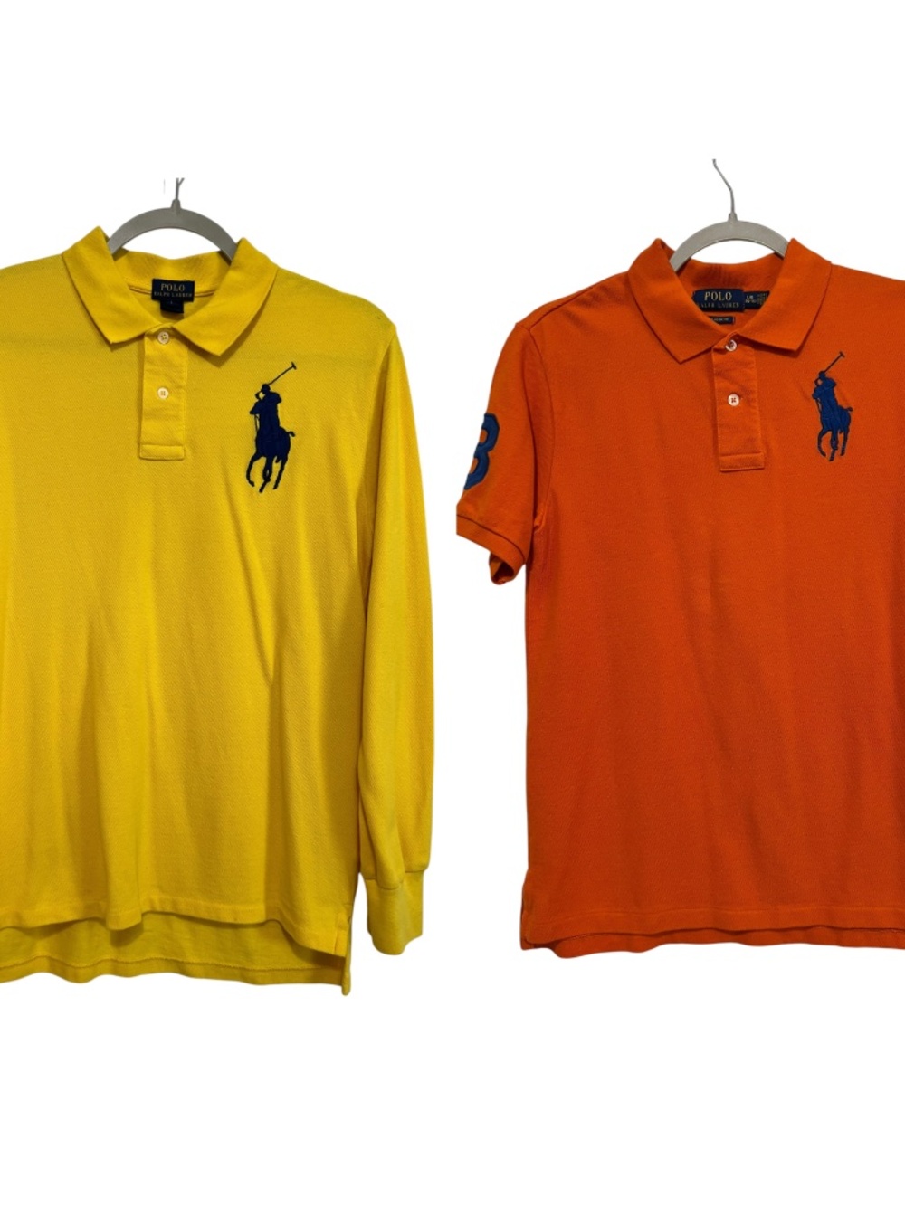 Polo Ralph Lauren Lot of 2 Polo Shirts Big Pony Youth Boys Size Large (14-16)